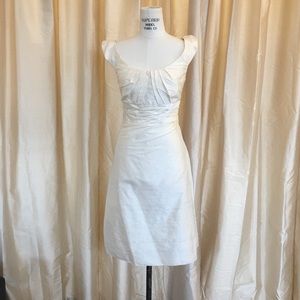 Watters&watters short raw silk dress